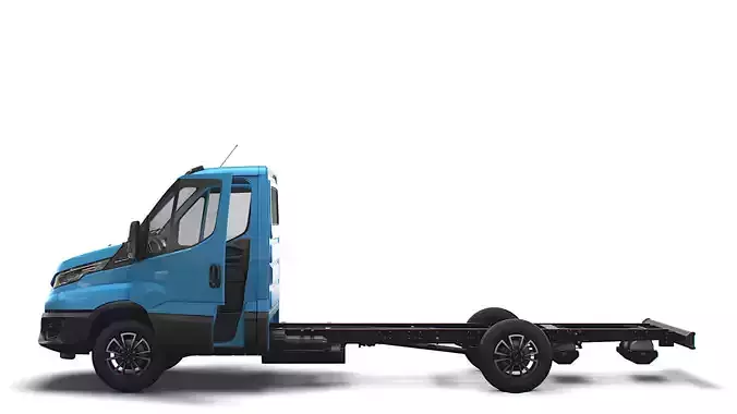 Iveco Daily Single Cab HQ Interior L3 Chassis 2023 3D model