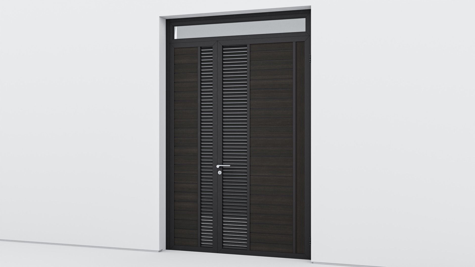 Aluminium door 76 3D model_2
