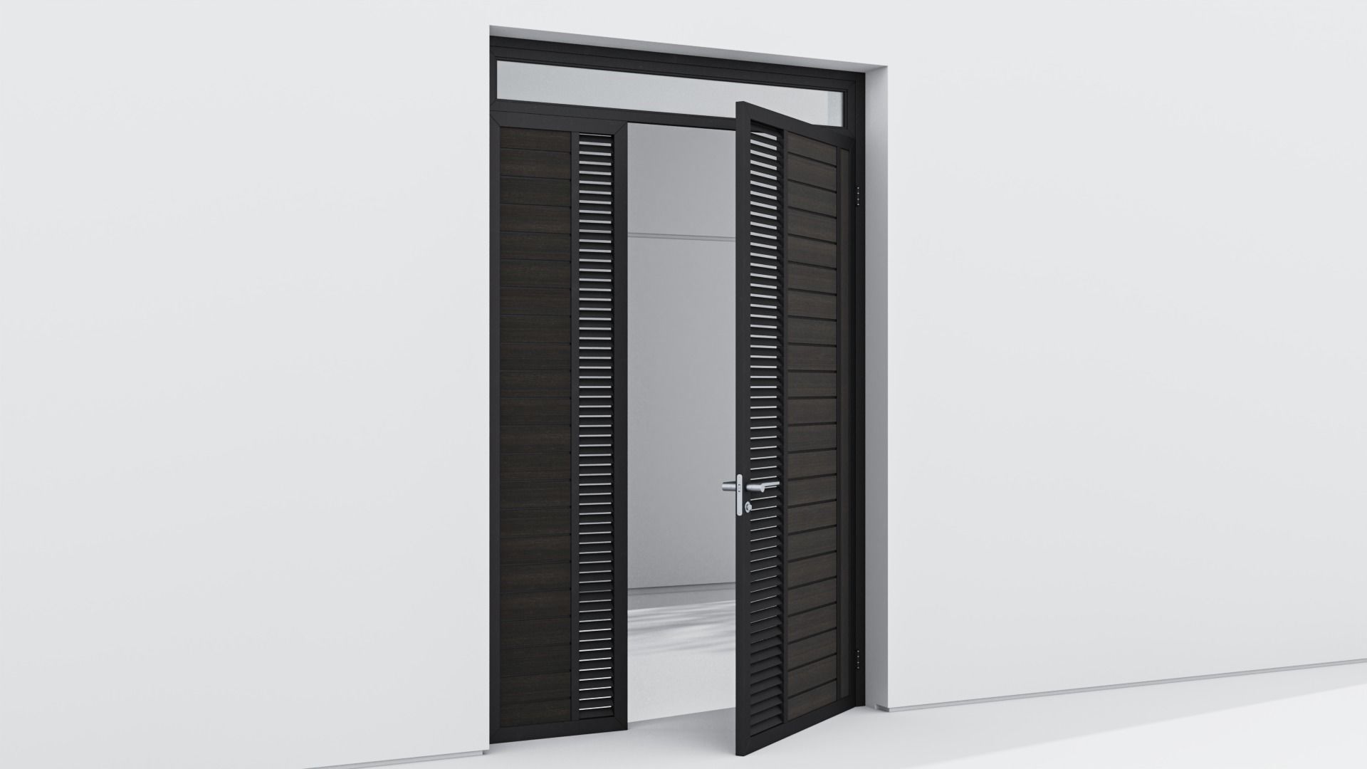 Aluminium door 76 3D model_4