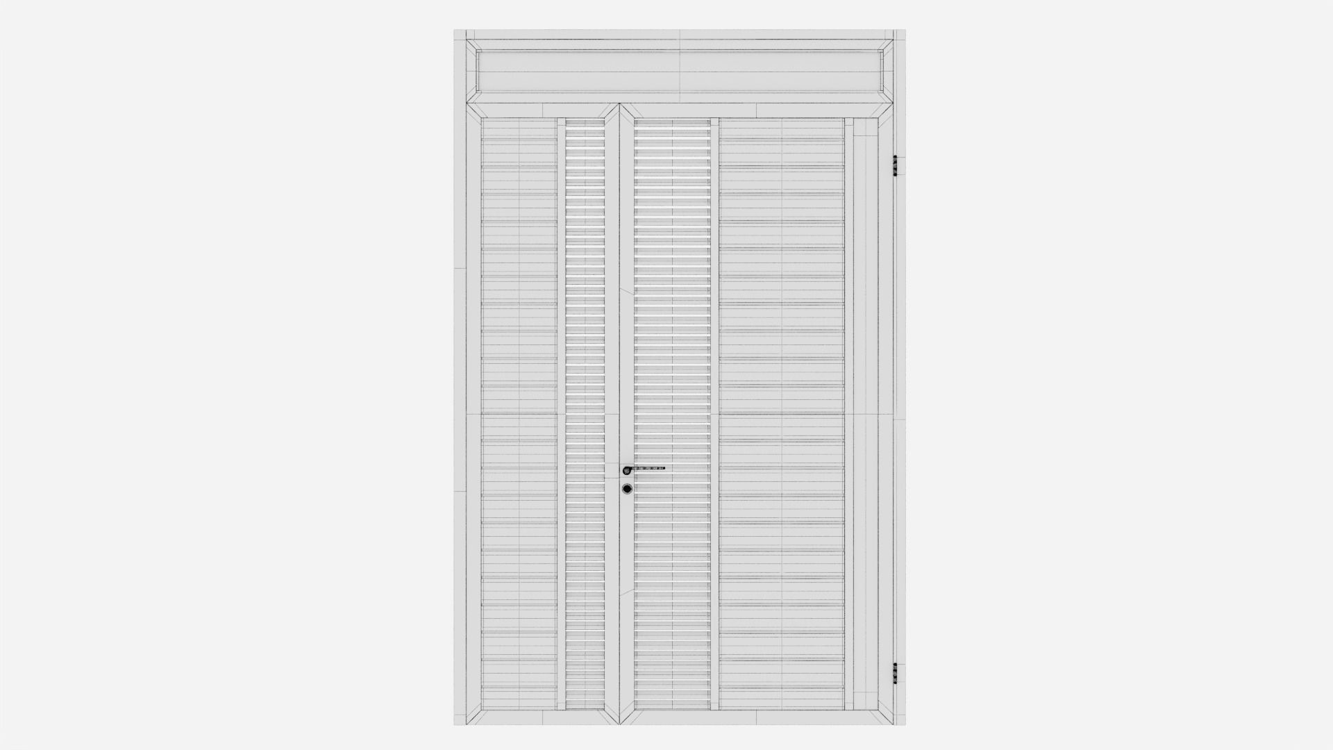 Aluminium door 76 3D model_5