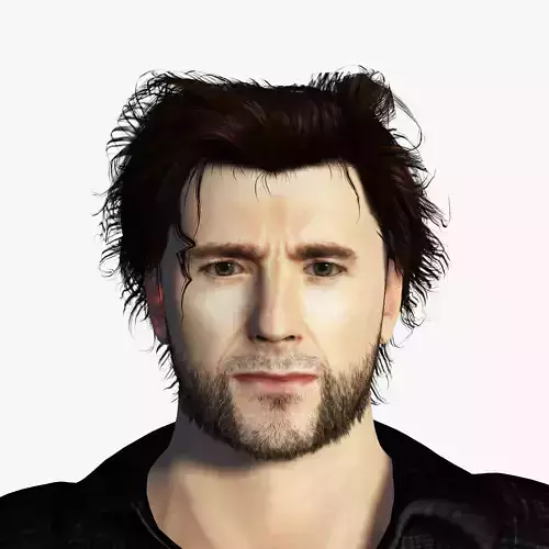 Hugh Jackman 3D Rigged model ready for animation 3D model