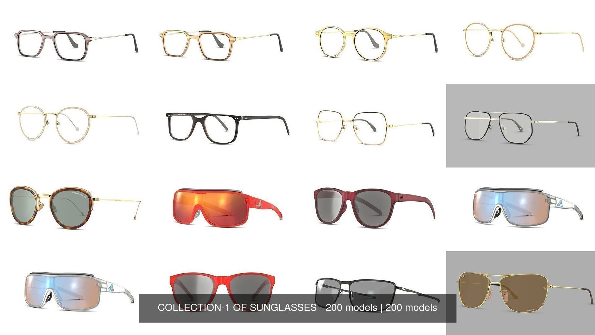 COLLECTION-1 OF SUNGLASSES - 200 models _3