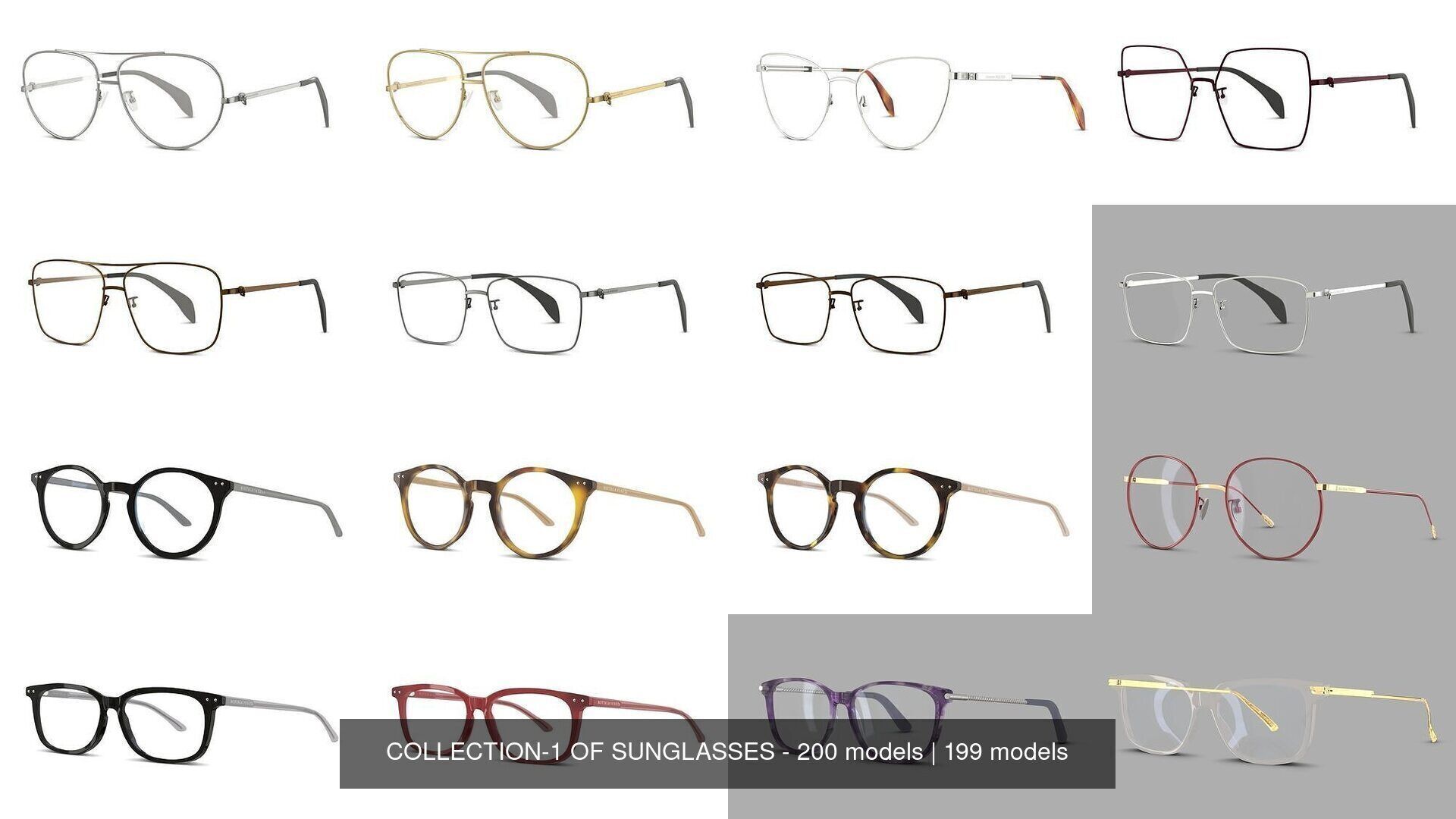 COLLECTION-1 OF SUNGLASSES - 200 models _36