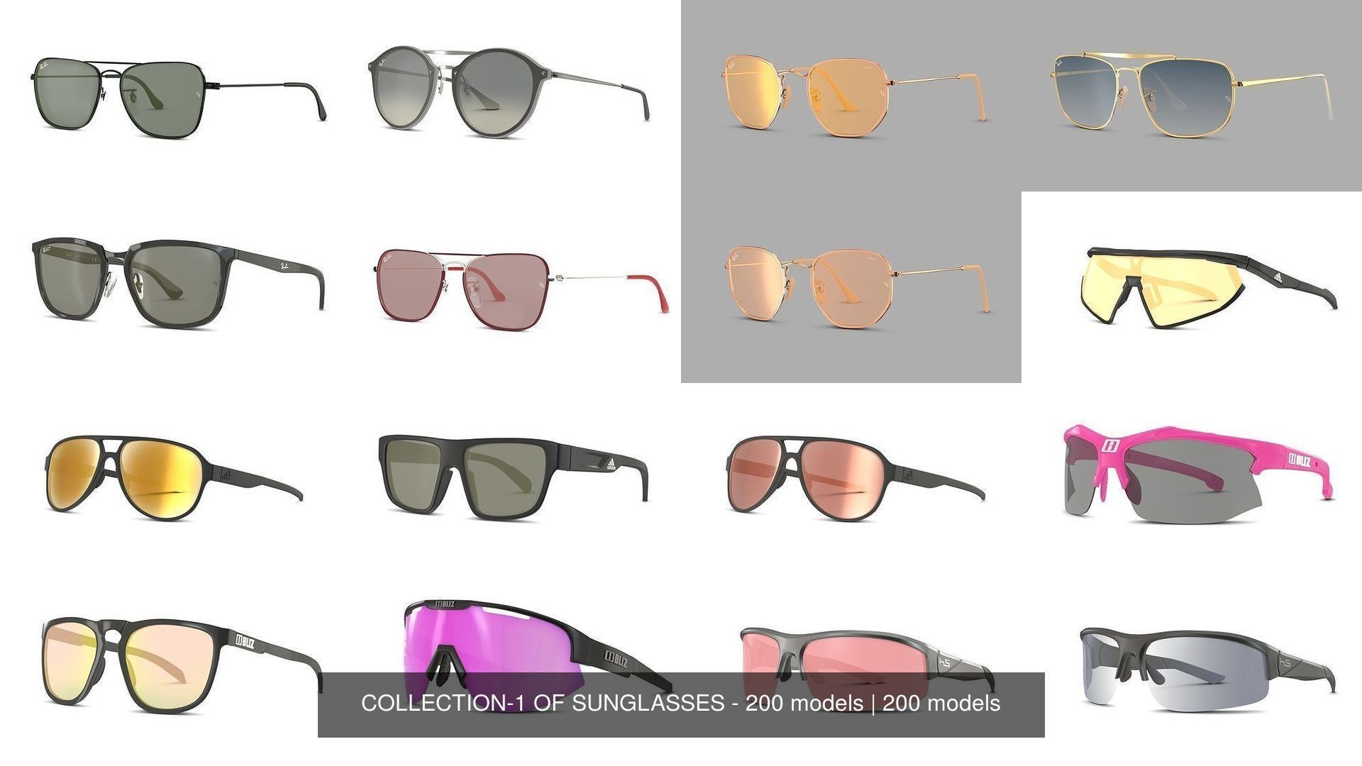COLLECTION-1 OF SUNGLASSES - 200 models _6