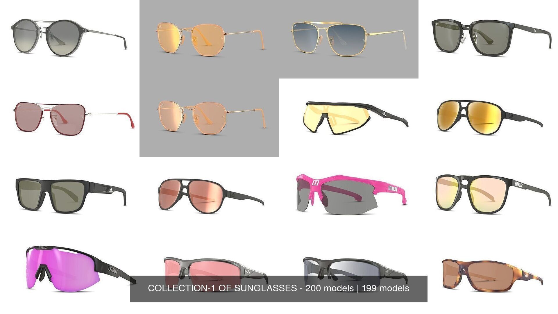 COLLECTION-1 OF SUNGLASSES - 200 models _7
