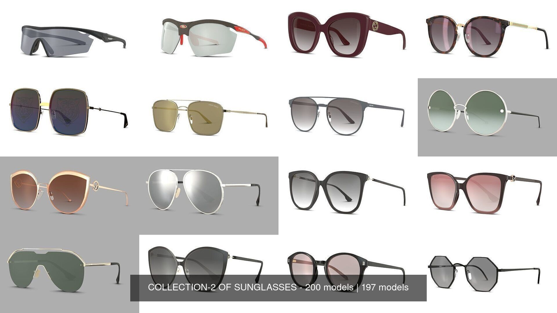 COLLECTION-2 OF SUNGLASSES - 200 models _22