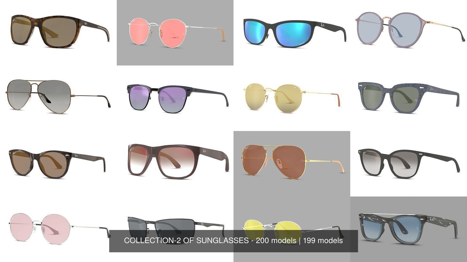 COLLECTION-2 OF SUNGLASSES - 200 models _45