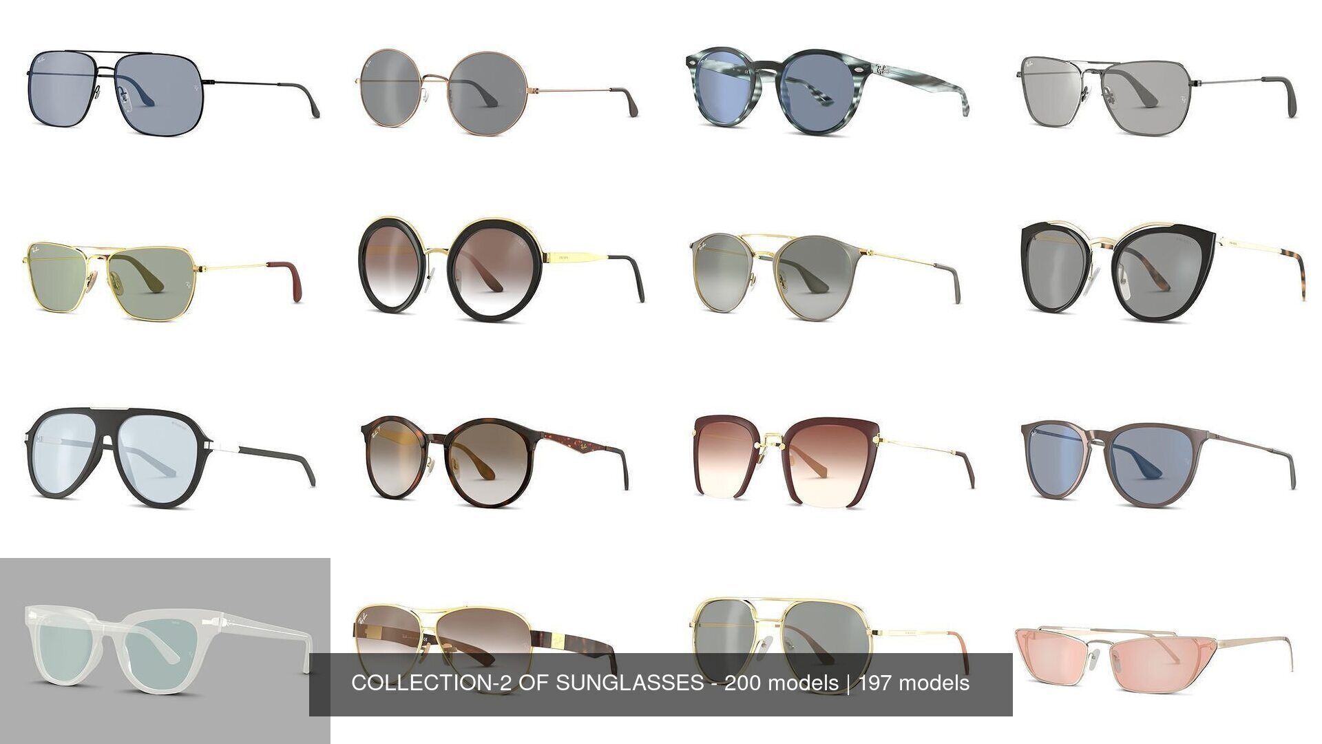 COLLECTION-2 OF SUNGLASSES - 200 models _69