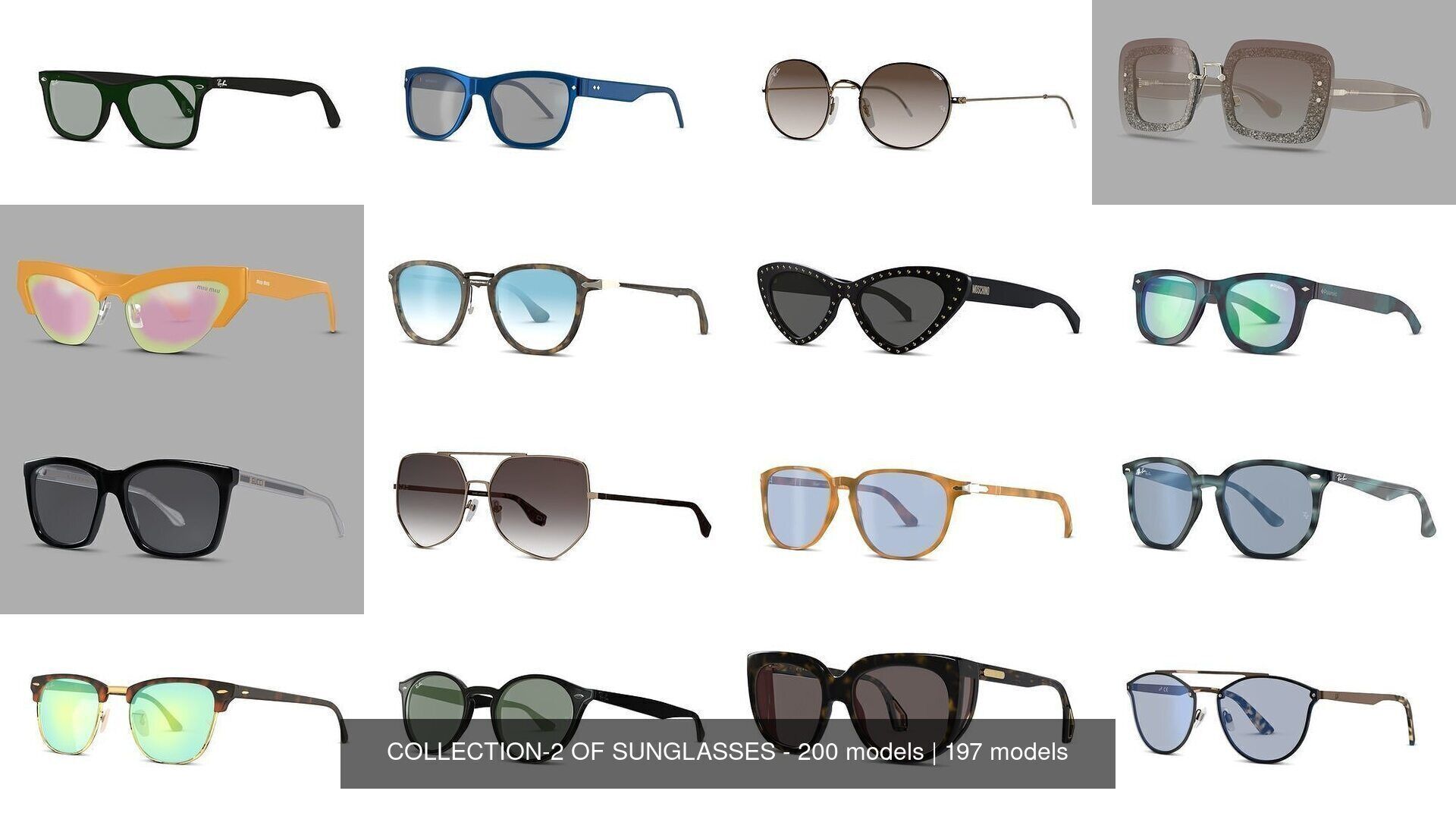 COLLECTION-2 OF SUNGLASSES - 200 models _75
