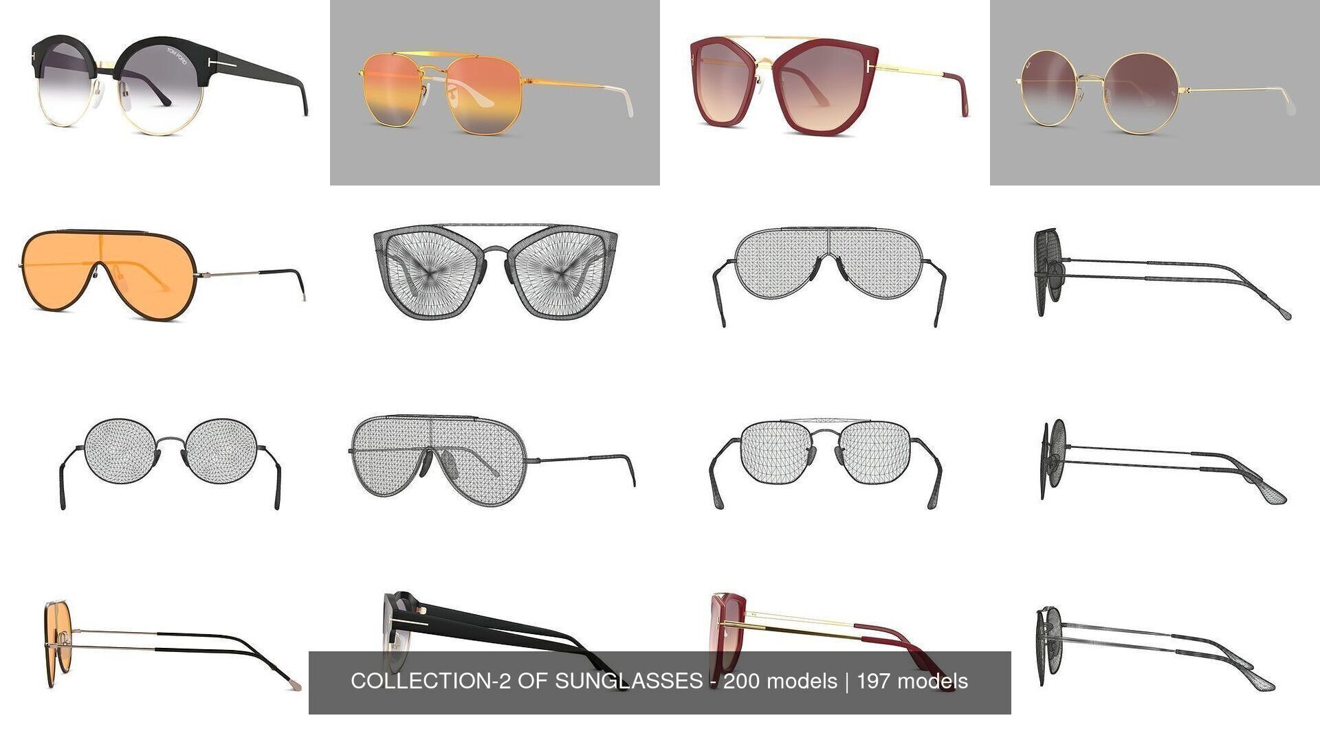 COLLECTION-2 OF SUNGLASSES - 200 models _83