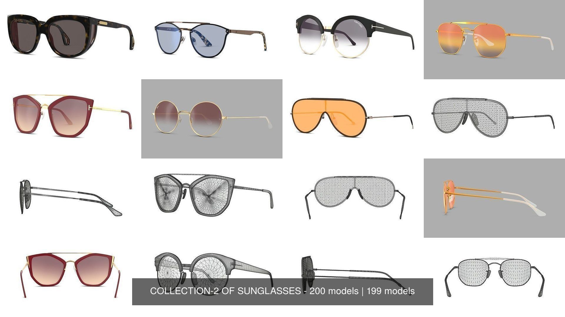 COLLECTION-2 OF SUNGLASSES - 200 models _81