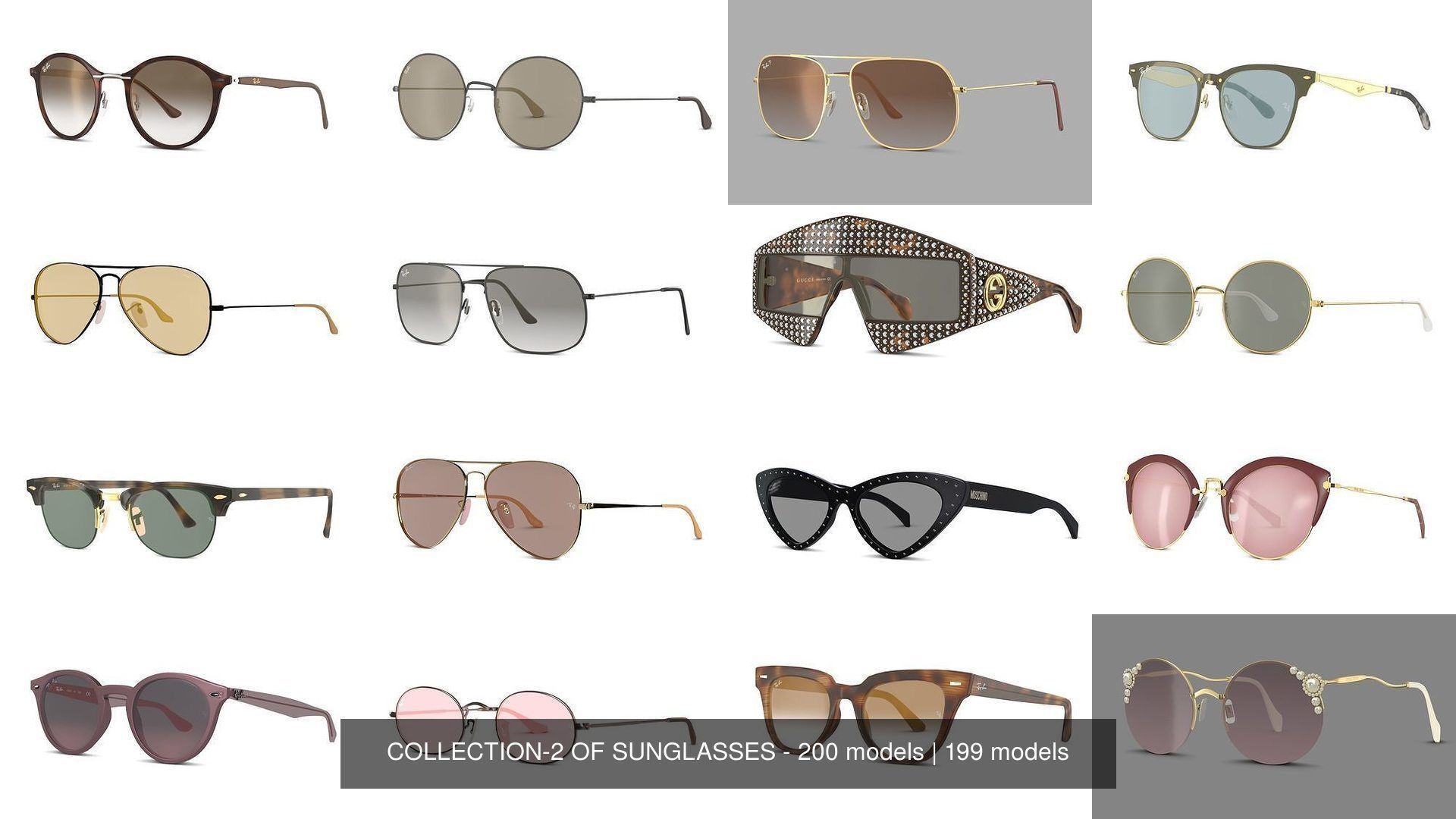 COLLECTION-2 OF SUNGLASSES - 200 models _52