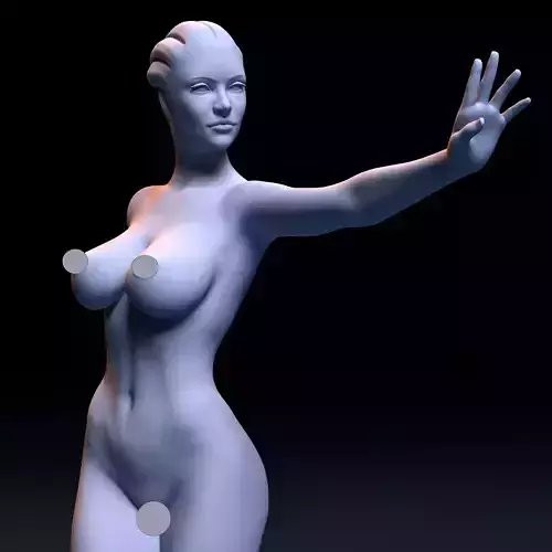 Asari female nude 3D print model
