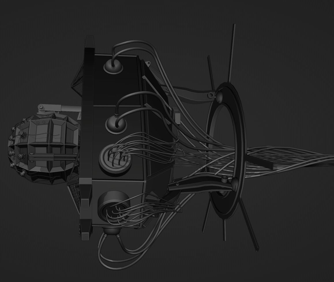 Robot 9 futuristic spacecraft 3D model_1