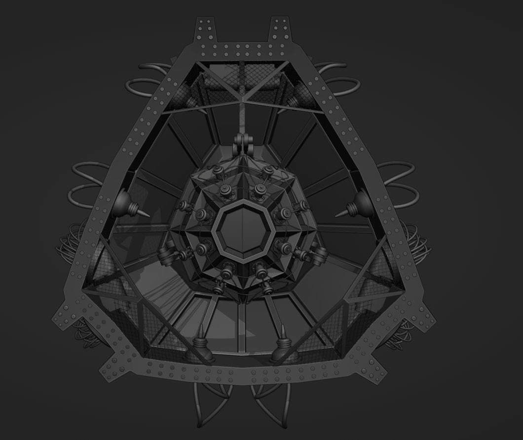 Robot 9 futuristic spacecraft 3D model_3