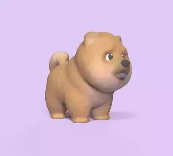 Chow Chow figurine of dog 3D print model