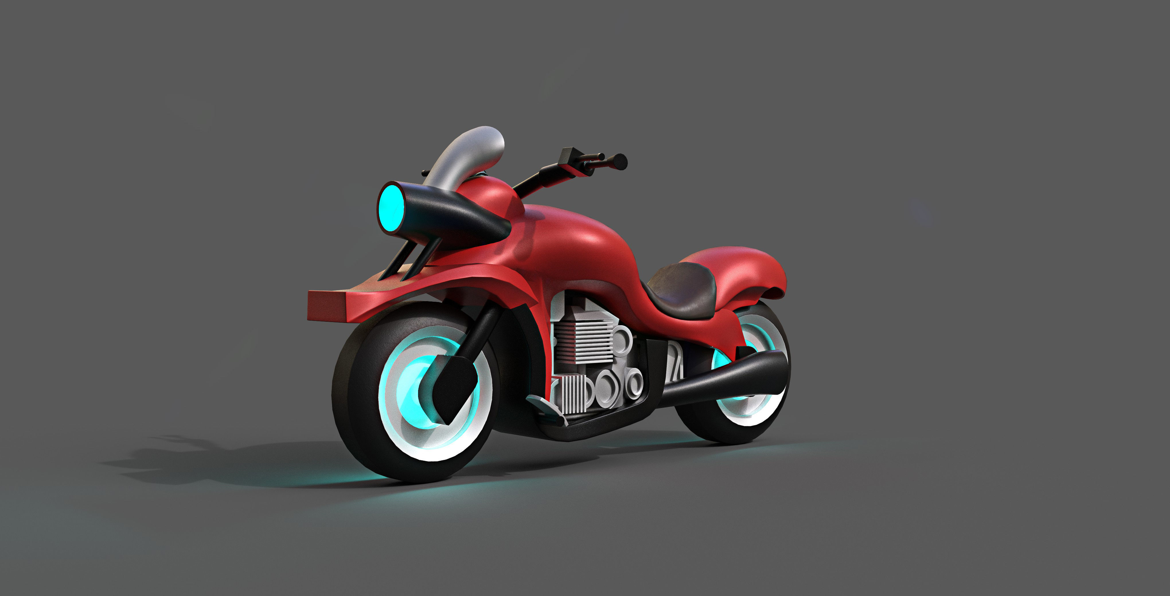 Sci-fi Bike Game Ready 7 3D model_1