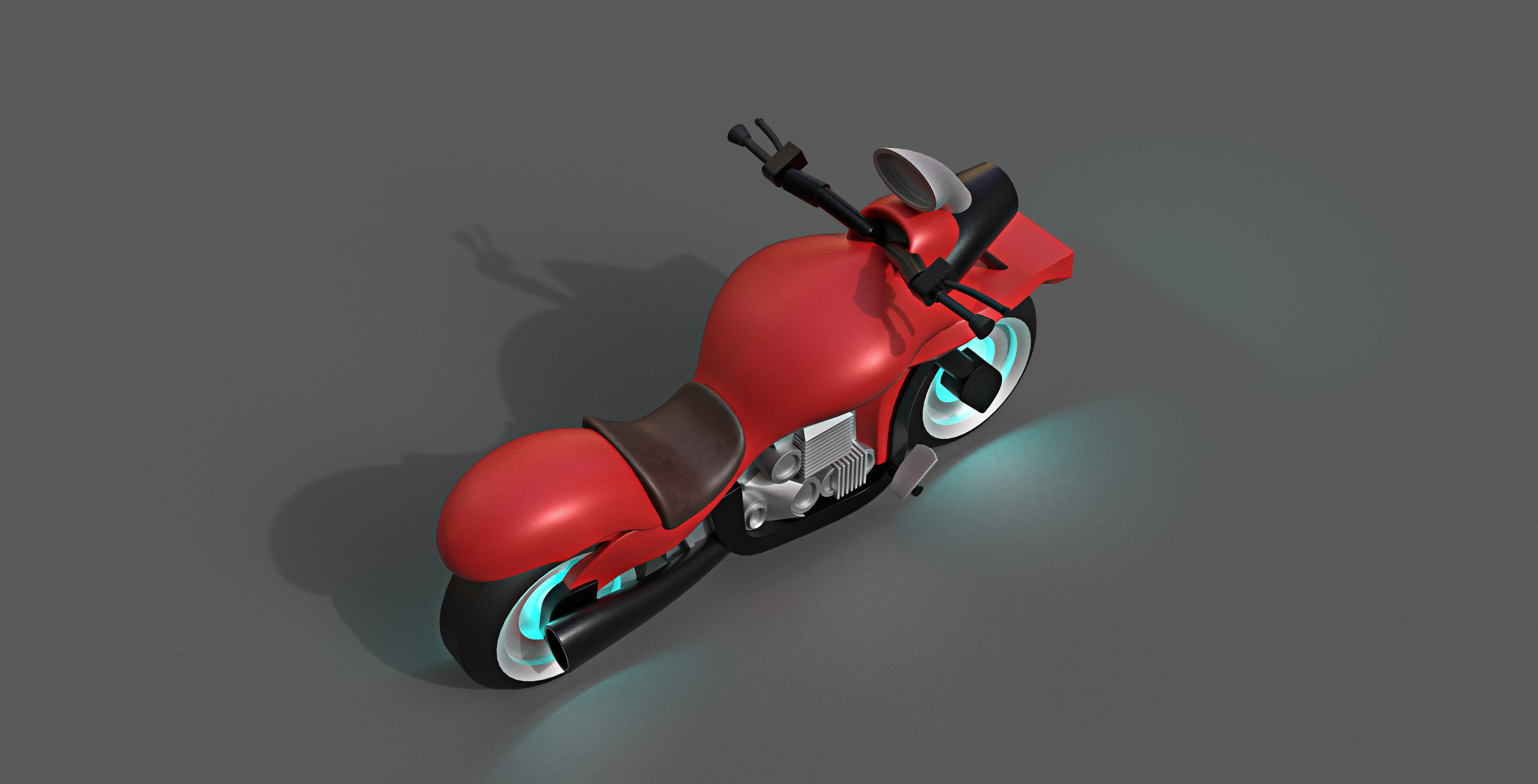 Sci-fi Bike Game Ready 7 3D model_5