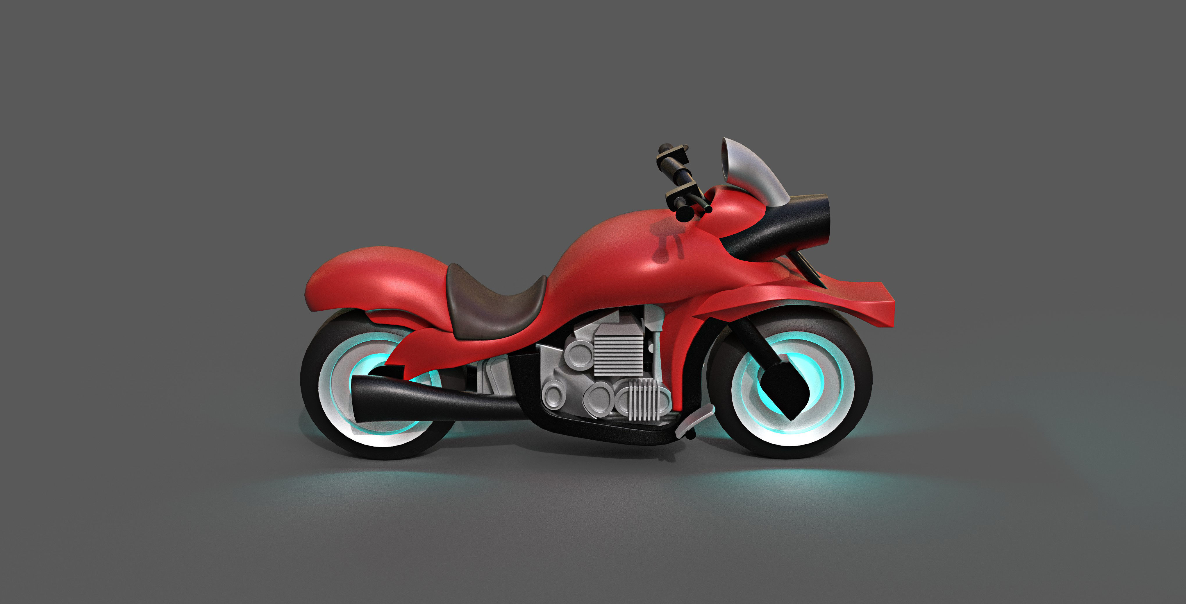 Sci-fi Bike Game Ready 7 3D model_4