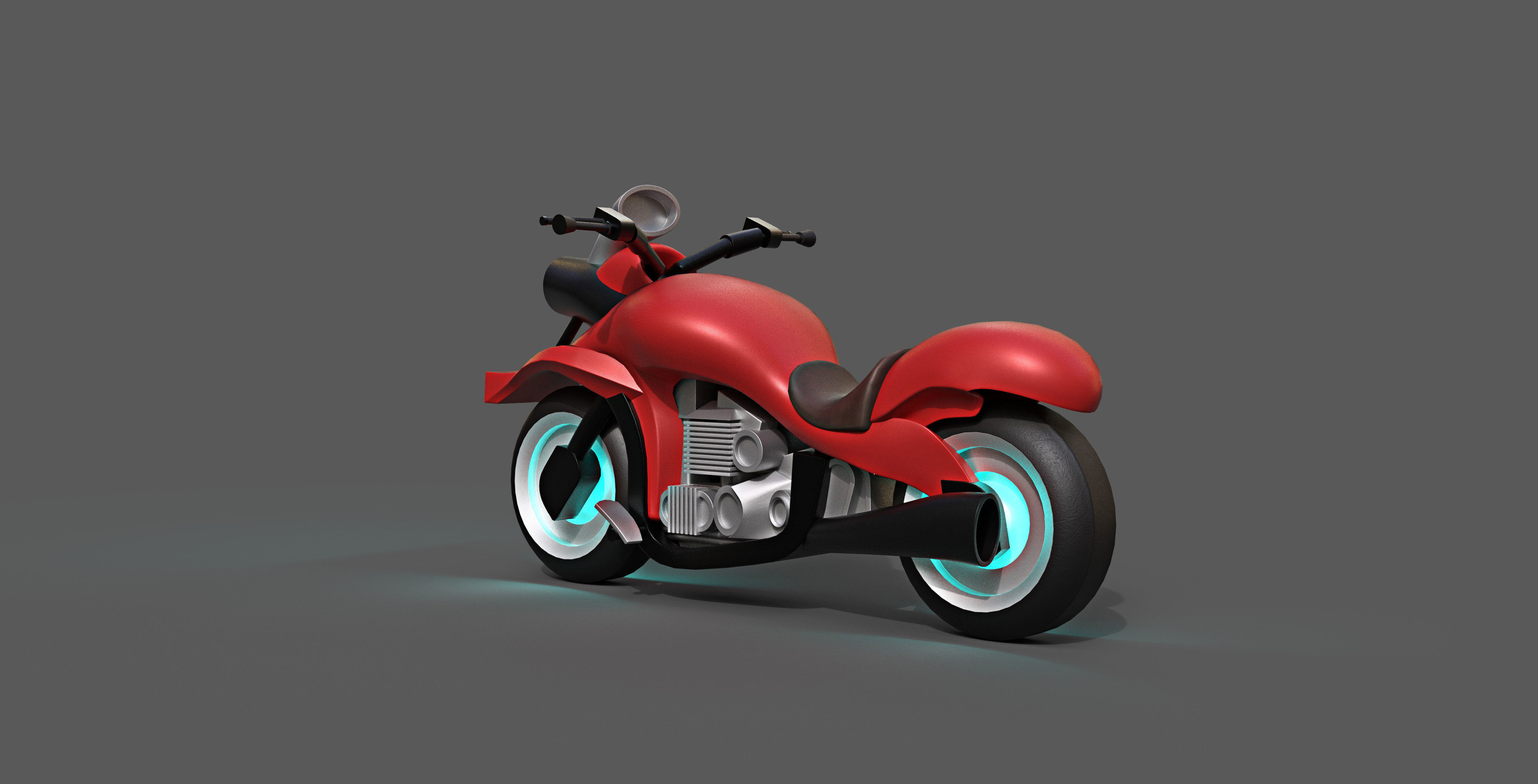 Sci-fi Bike Game Ready 7 3D model_2