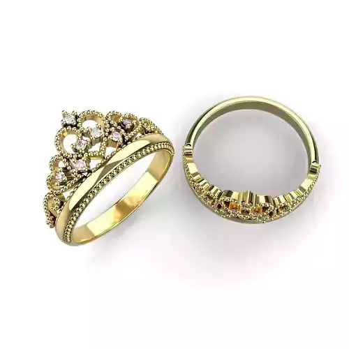 Crown Ring Band WR 09