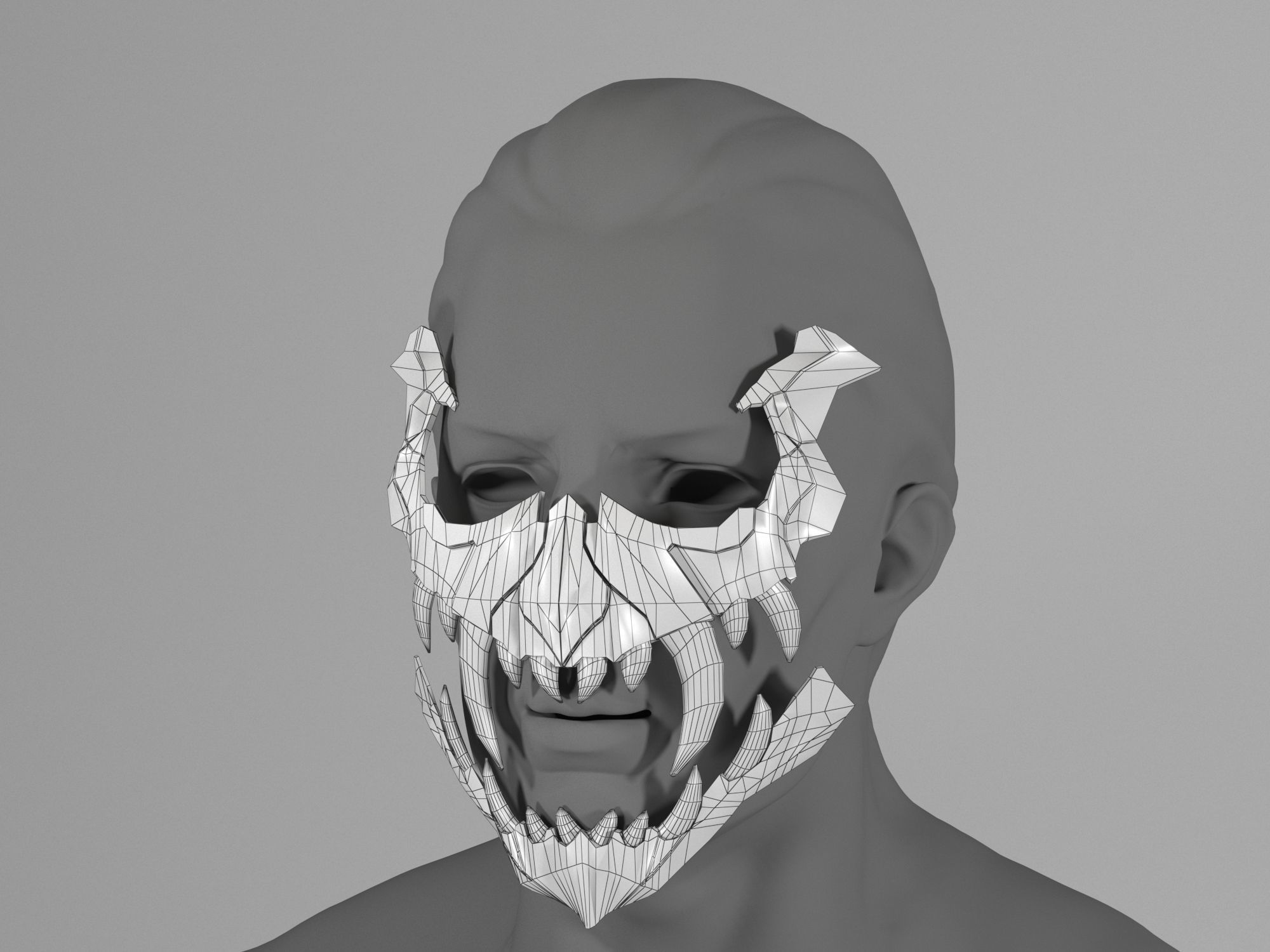 3D model bone mask VR / AR / low-poly | CGTrader