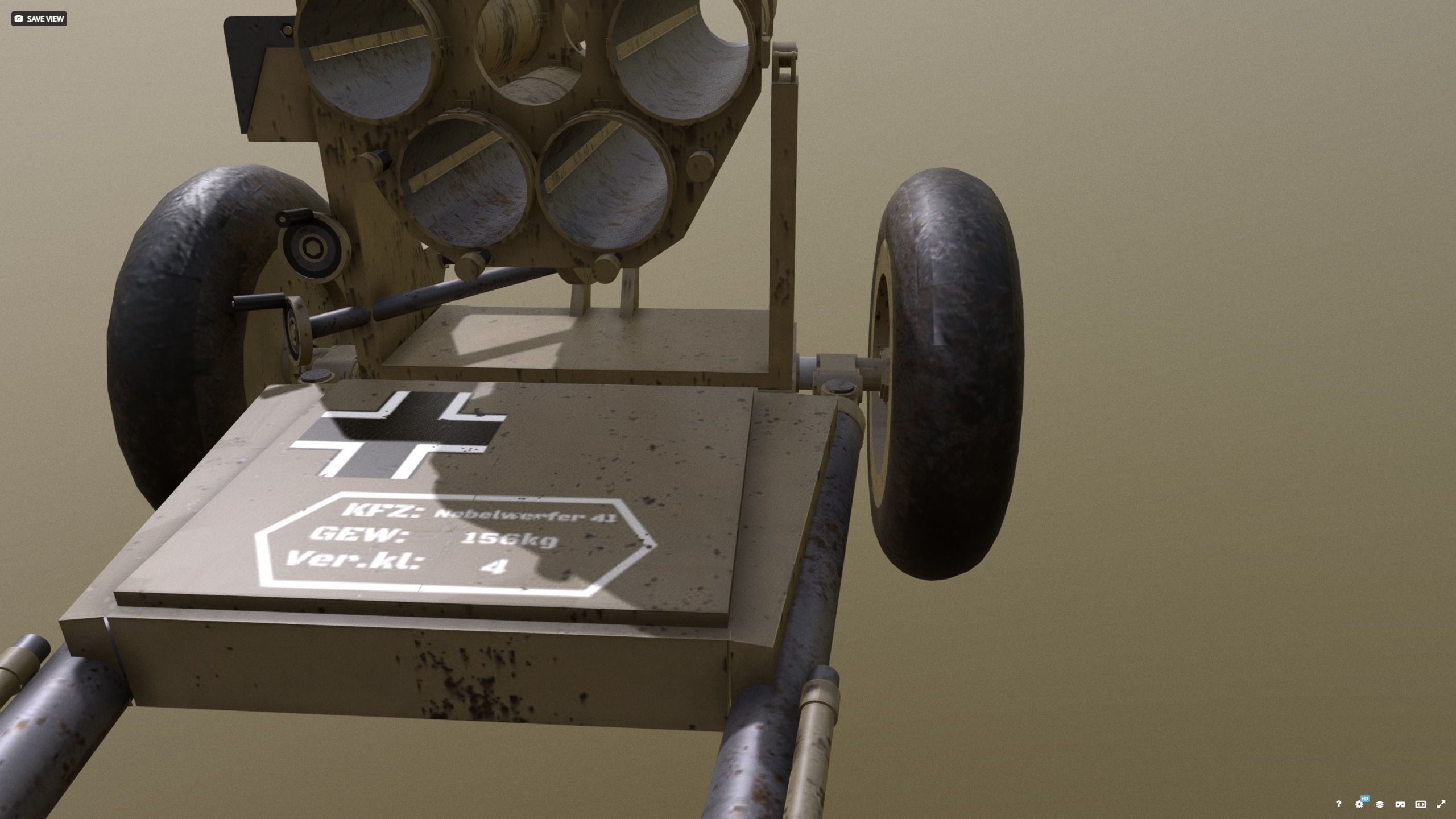 Nebelwerfer 41 Sand camo - Afrika 3D model_10