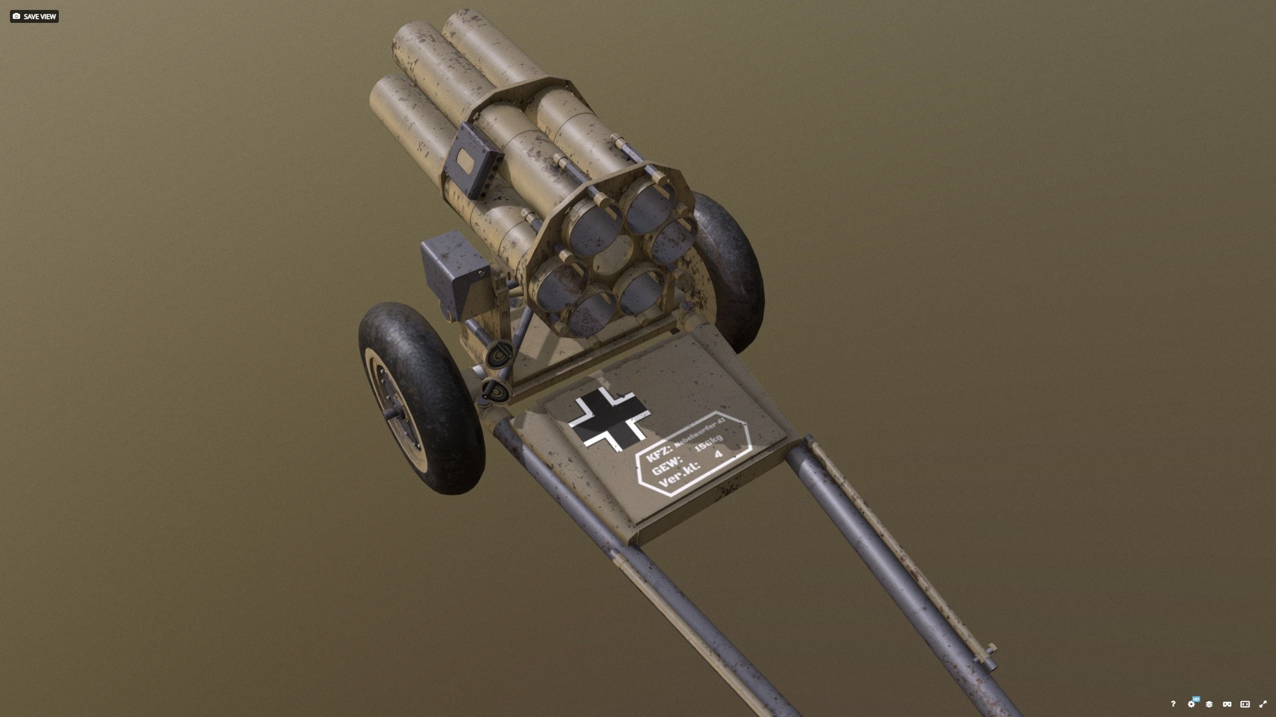 Nebelwerfer 41 Sand camo - Afrika 3D model_7