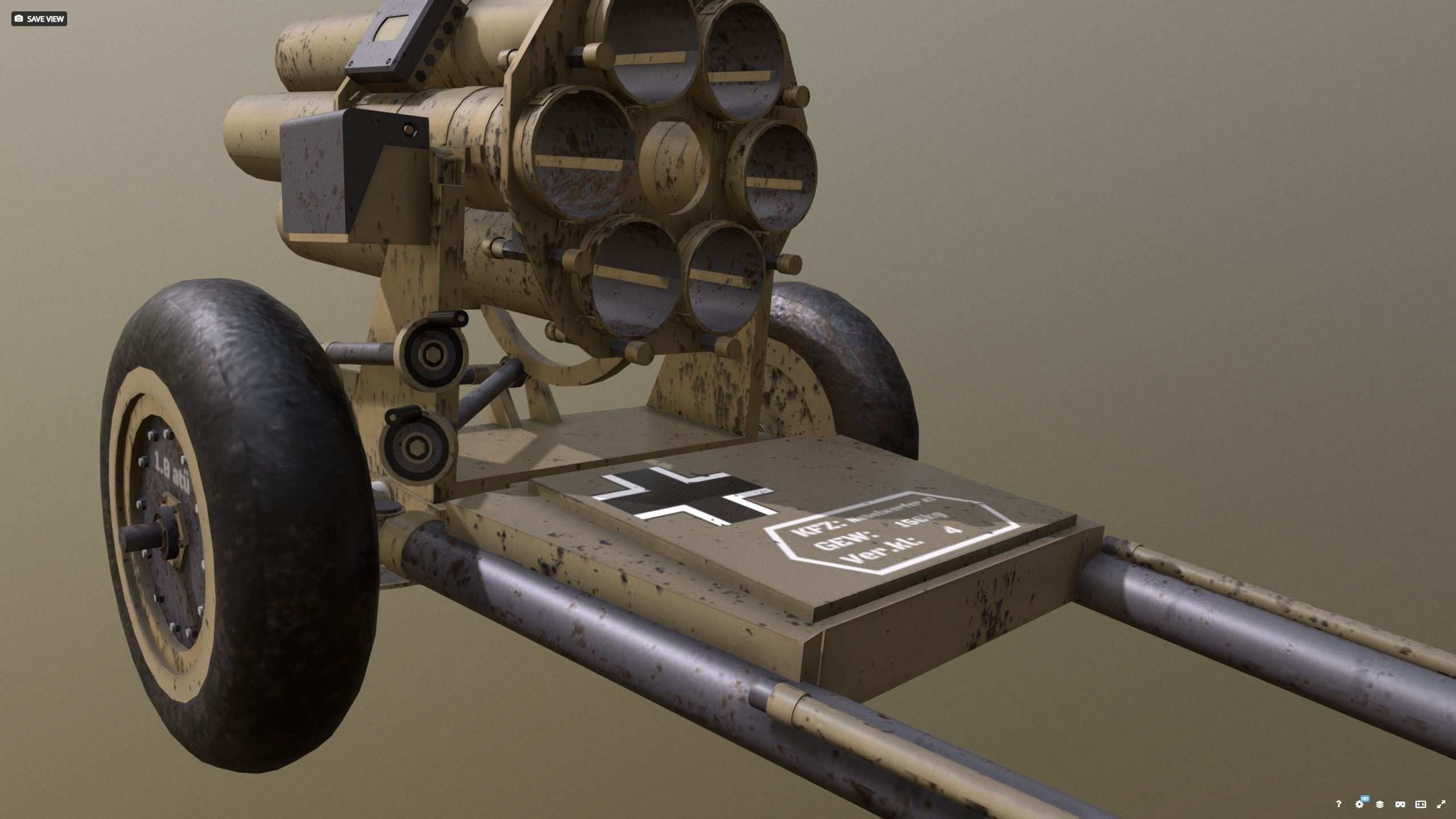 Nebelwerfer 41 Sand camo - Afrika 3D model_8