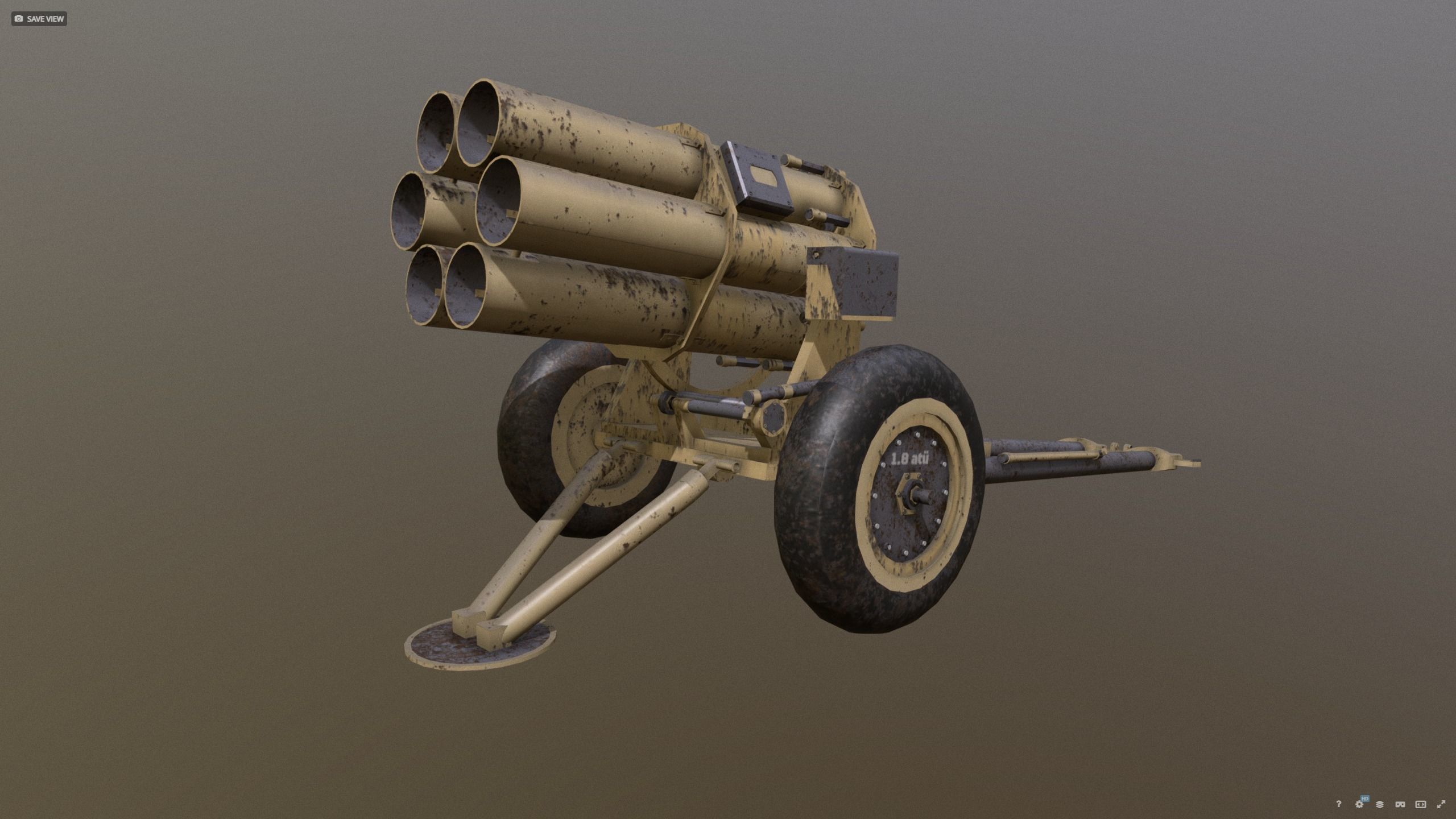 Nebelwerfer 41 Sand camo - Afrika 3D model_14