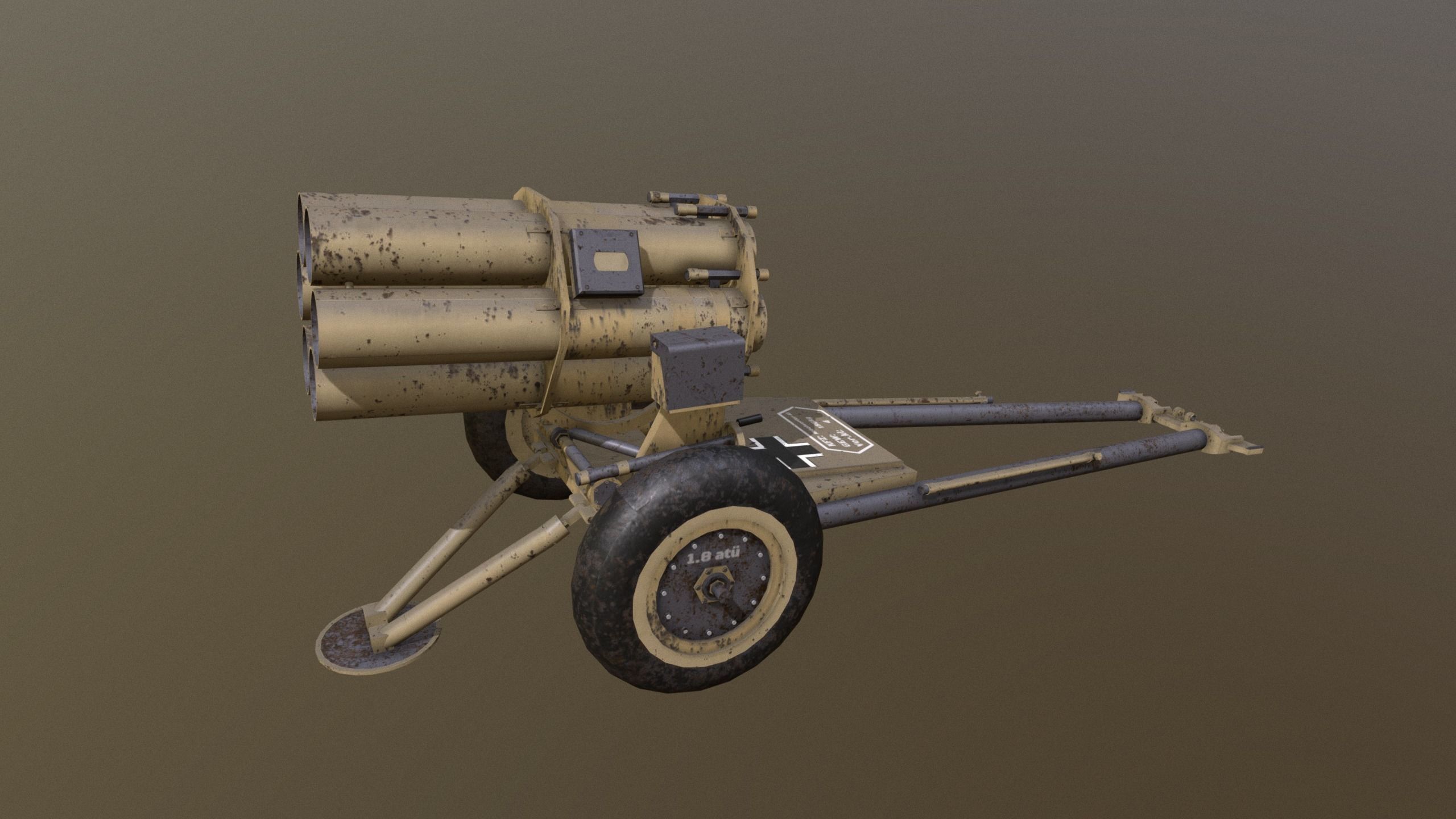 Nebelwerfer 41 Sand camo - Afrika 3D model_1