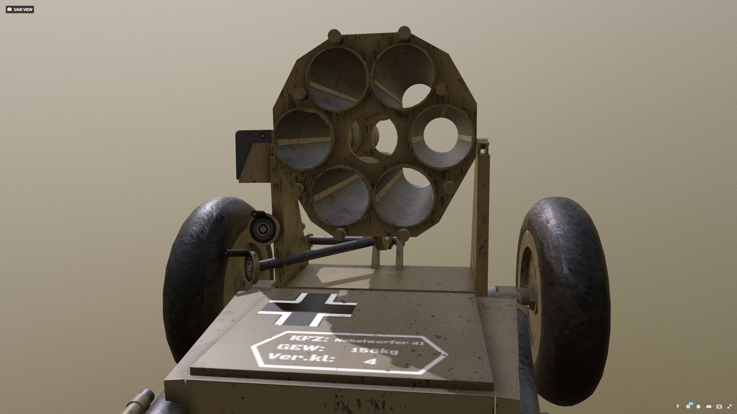 Nebelwerfer 41 Sand camo - Afrika 3D model_9