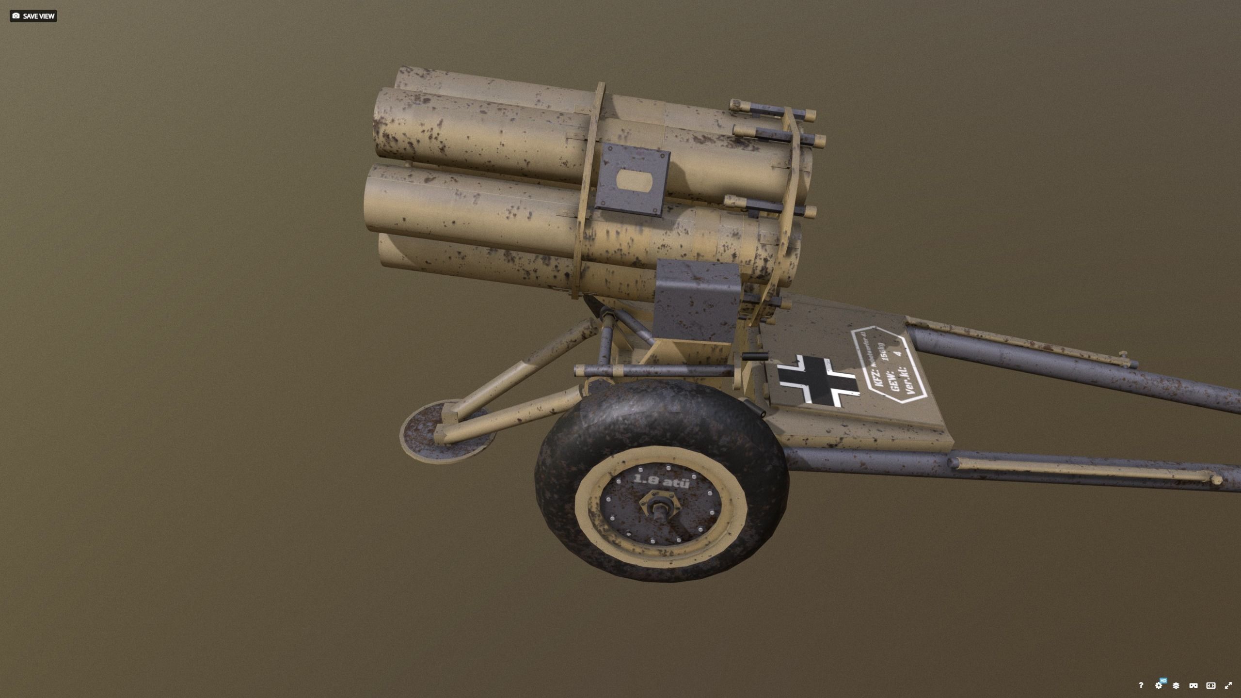 Nebelwerfer 41 Sand camo - Afrika 3D model_15