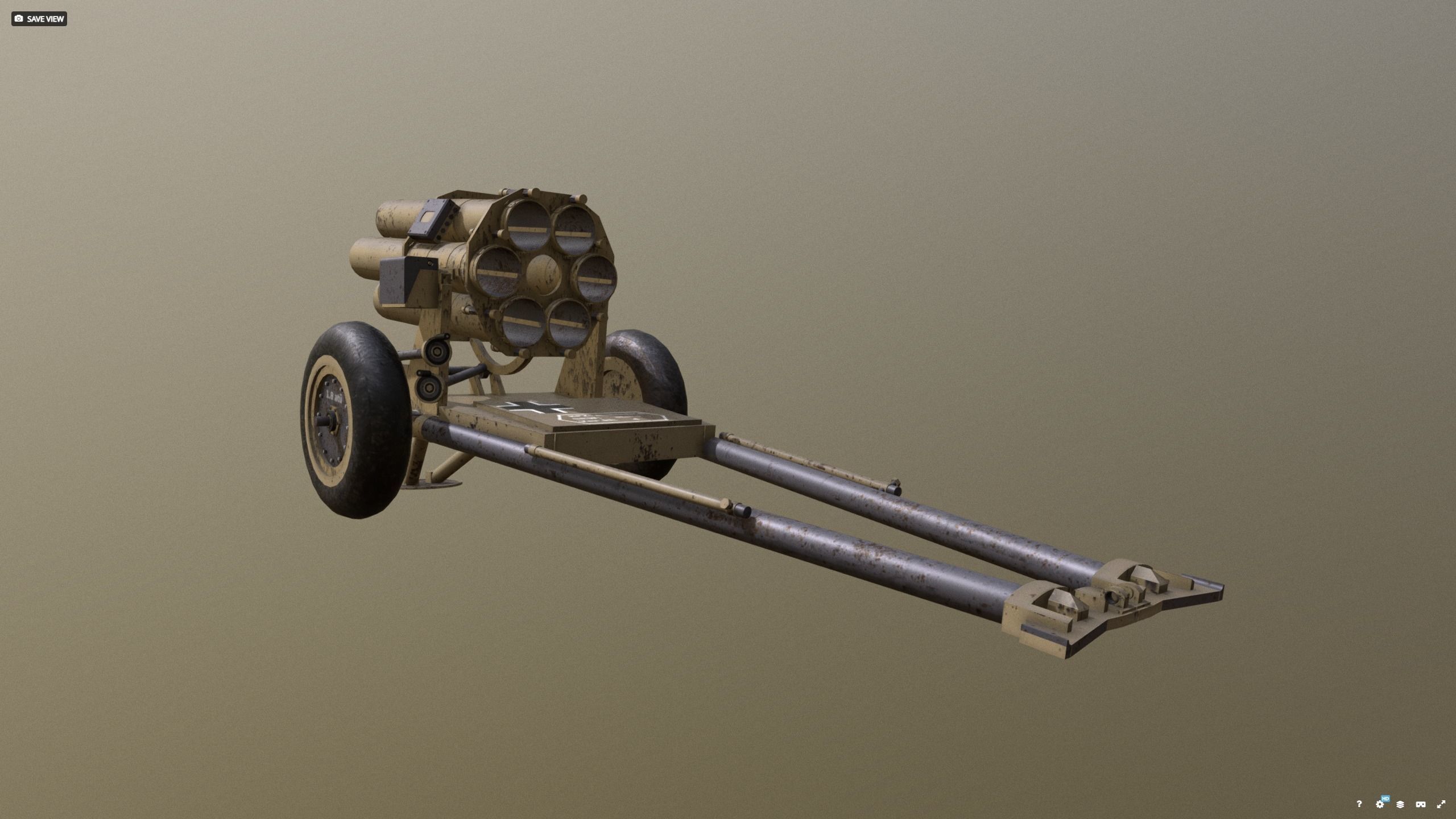 Nebelwerfer 41 Sand camo - Afrika 3D model_4
