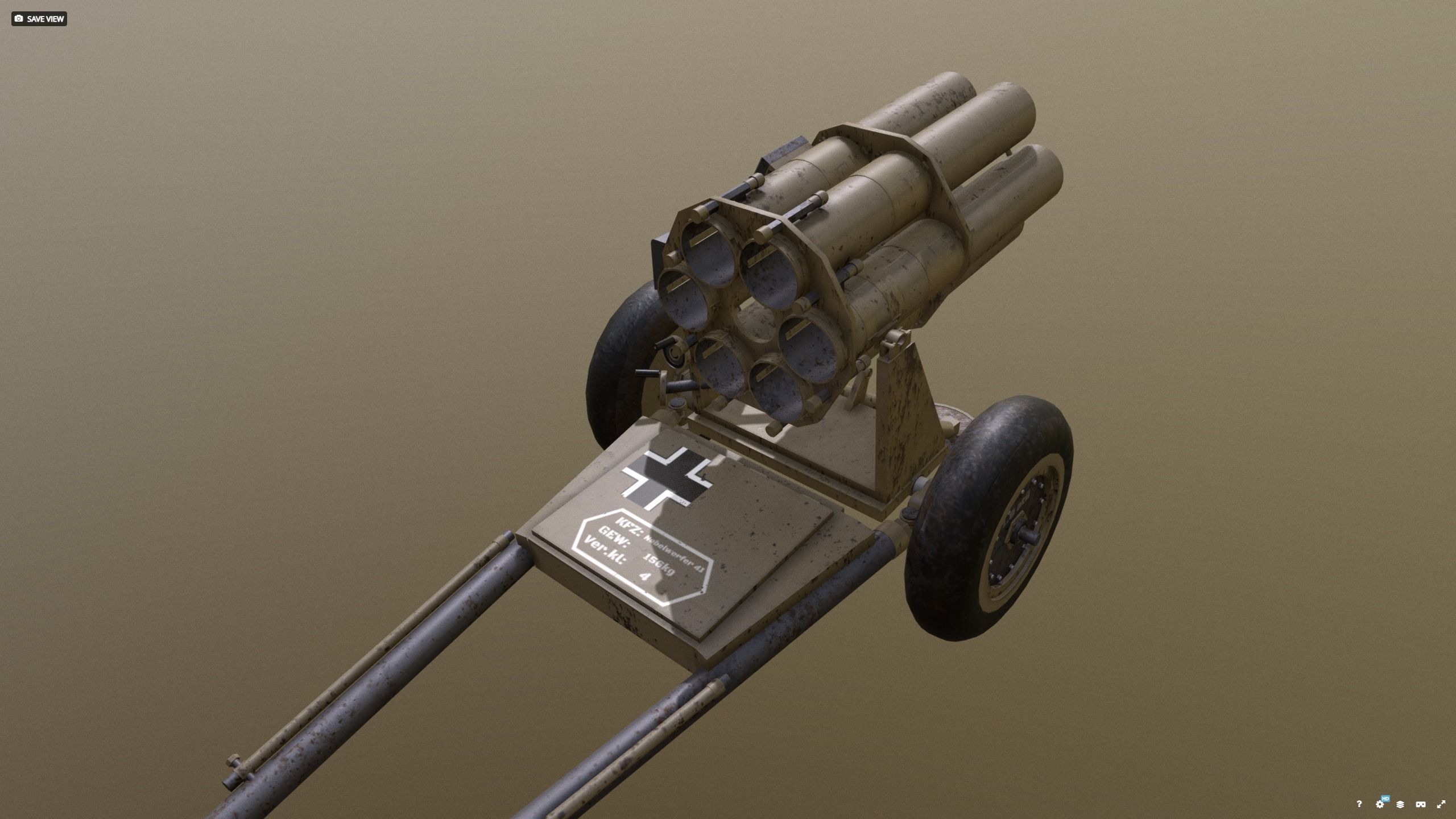 Nebelwerfer 41 Sand camo - Afrika 3D model_3