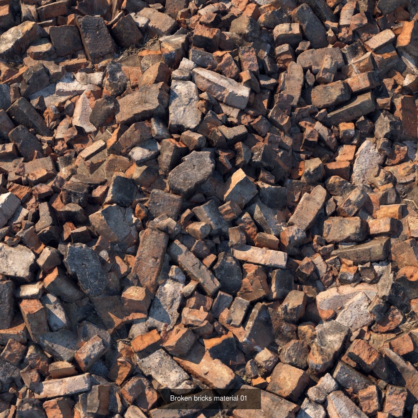 Realistic Scanned Brick Wall Materials 3D Model Collection_19