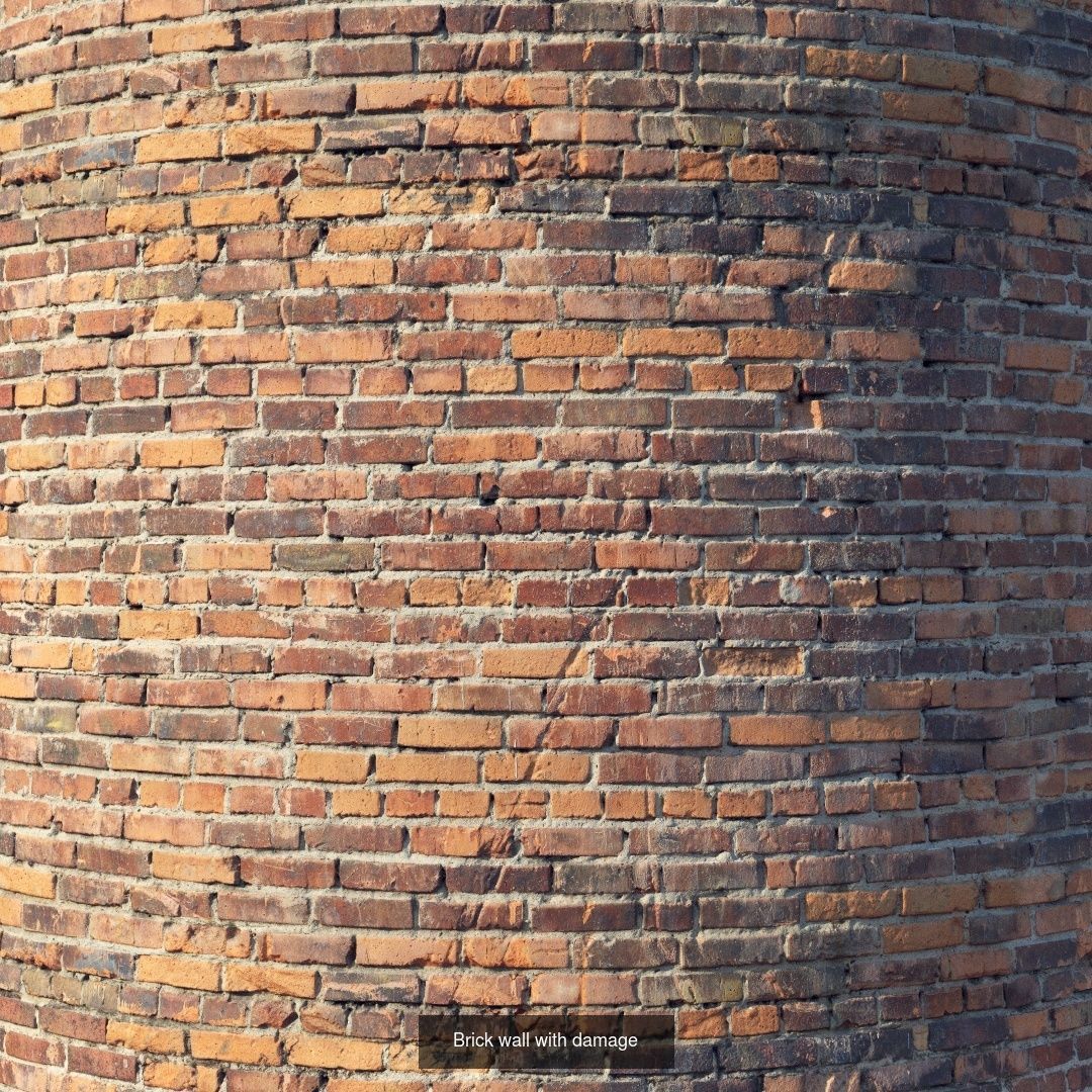 Realistic Scanned Brick Wall Materials 3D Model Collection_13