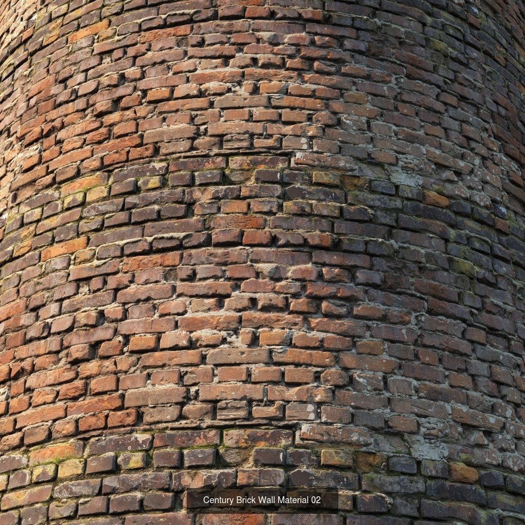 Realistic Scanned Brick Wall Materials 3D Model Collection_14