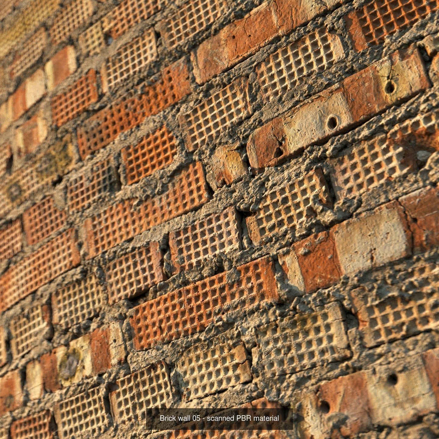 Realistic Scanned Brick Wall Materials 3D Model Collection_9
