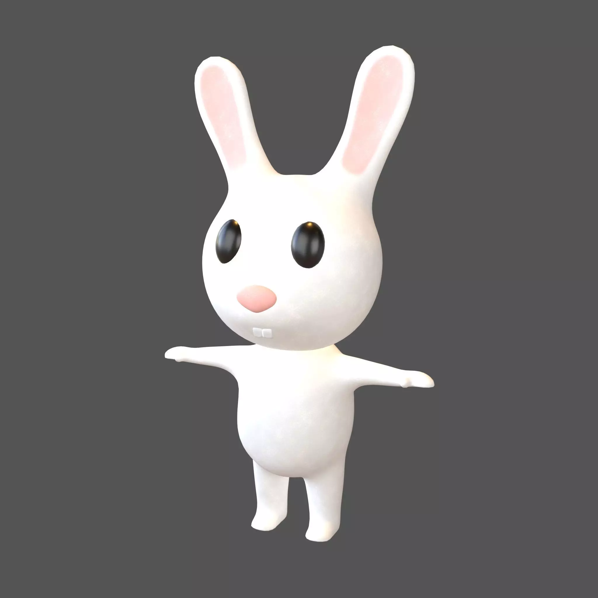 Cartoon Animals Rabbit Character v1 001 Low-poly 3D model_0