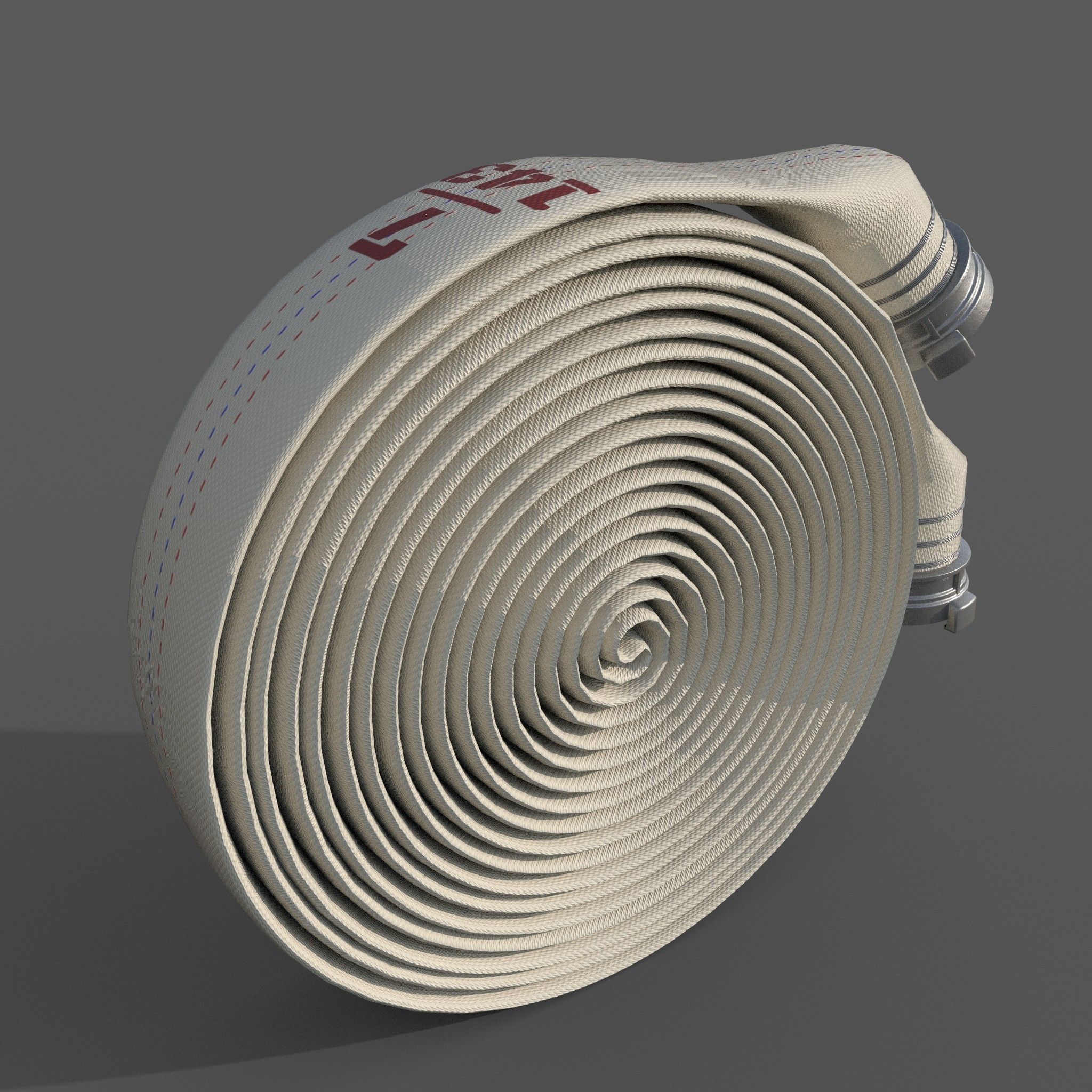 Fire hose 3D model_2