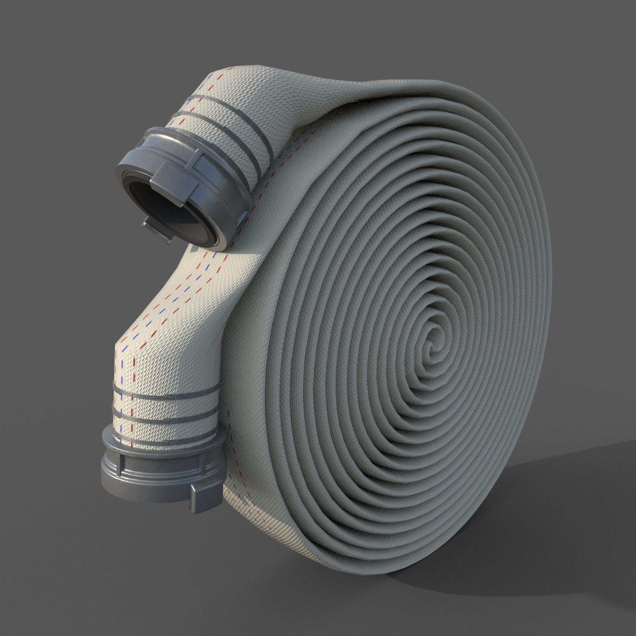 Fire hose 3D model_4
