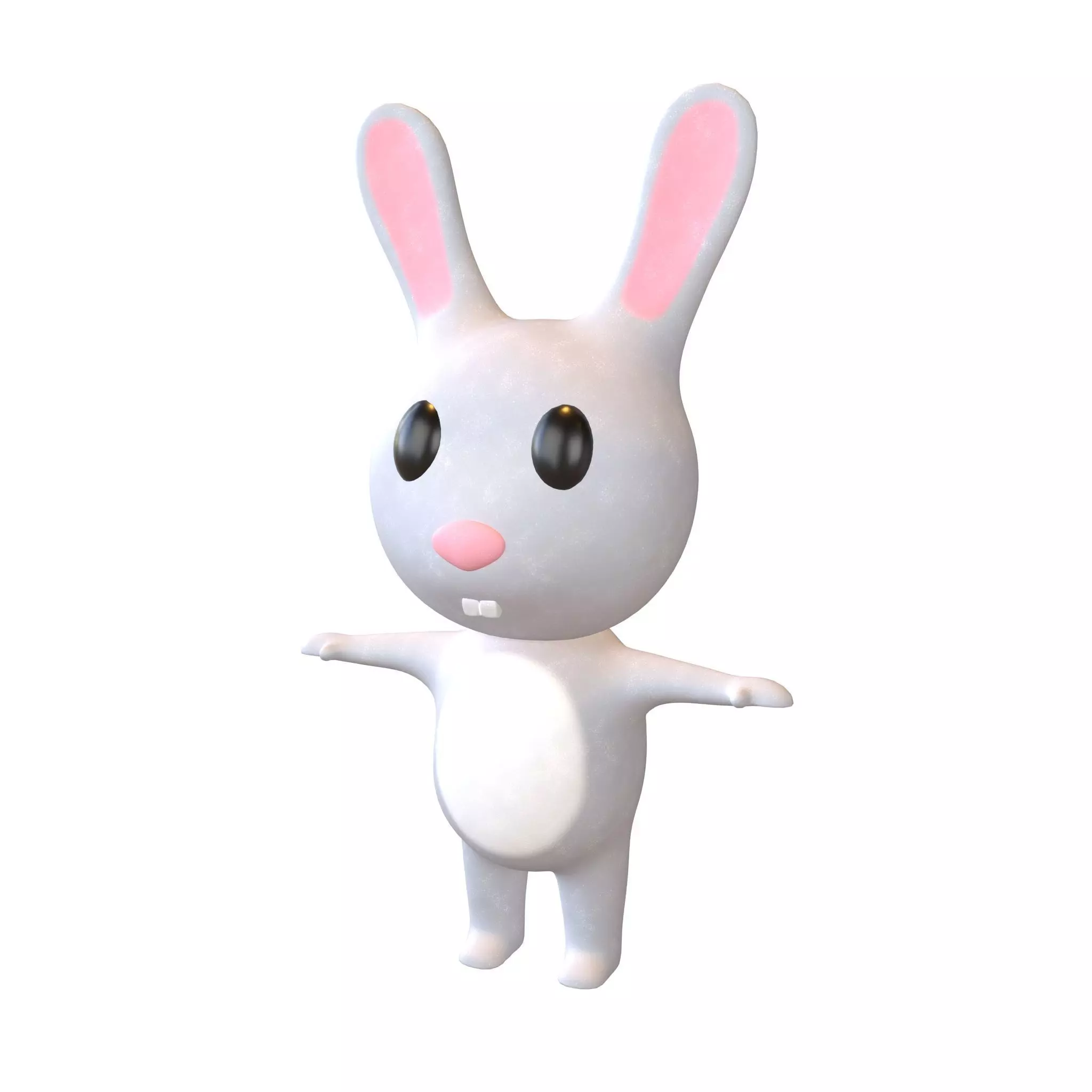 Cartoon Animals Rabbit Character v1 005 Low-poly 3D model_0
