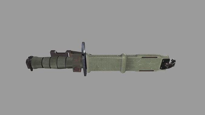Knife Bayonet 490 Low-poly 3D model