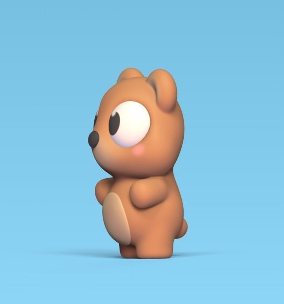 Bear Big Eyes 3D print model_1