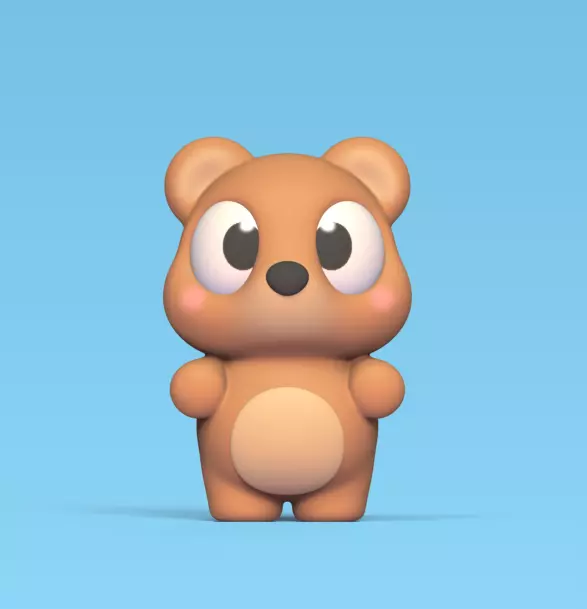 Bear Big Eyes 3D print model_0
