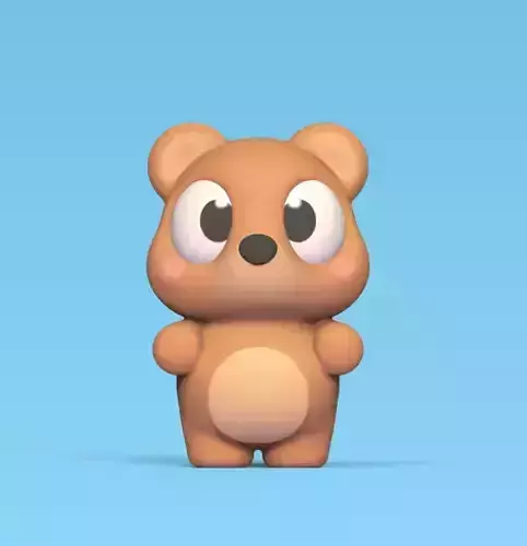 Bear Big Eyes 3D print model