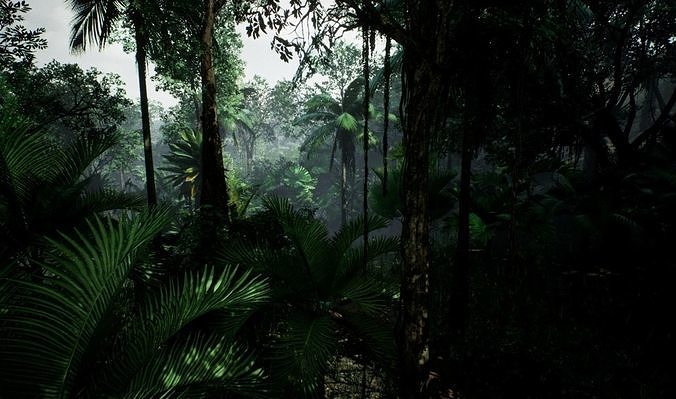 tropical forest pack for game ready Low-poly 3D model 2
