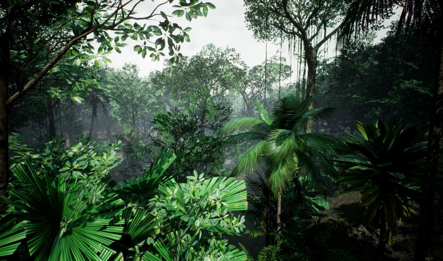 tropical forest pack for game ready Low-poly 3D model_3