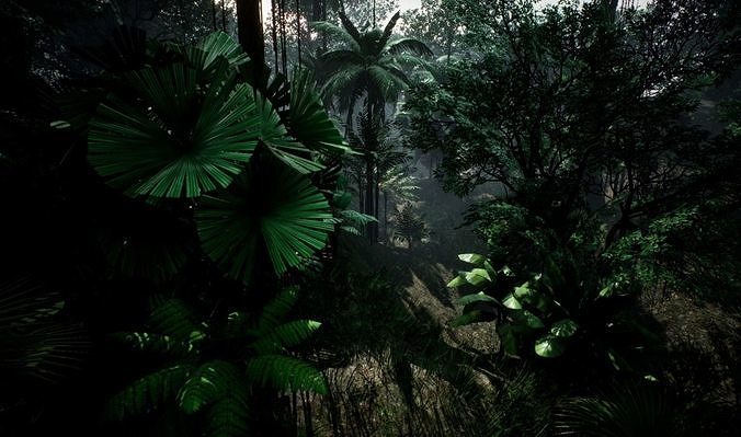 tropical forest pack for game ready Low-poly 3D model 6